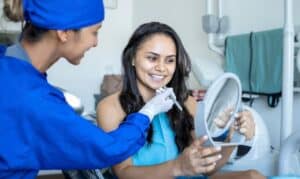 "Patient visits at Blackwell dentistry, OK for teeth whitening treatment"